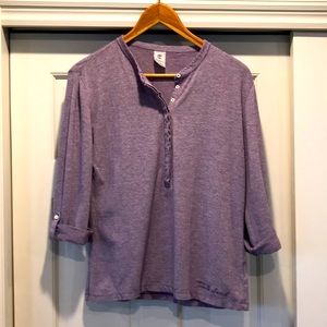 Timberland 1/2 button purple jersey type shirt